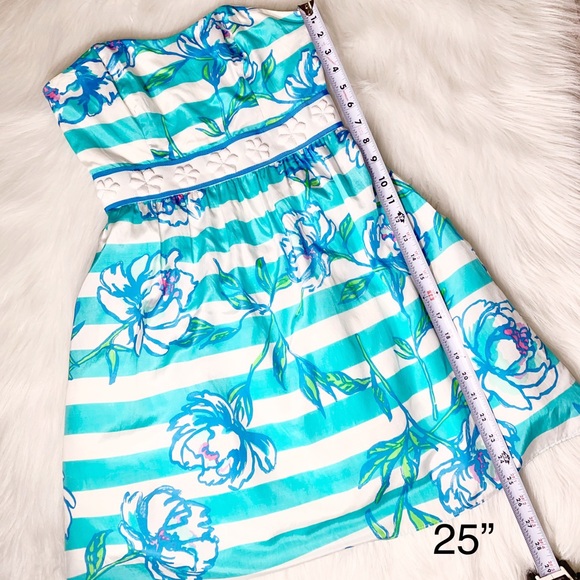 SOLD-Lilly Pulitzer Beaded Nautical Strapless Dress - Picture 10 of 10